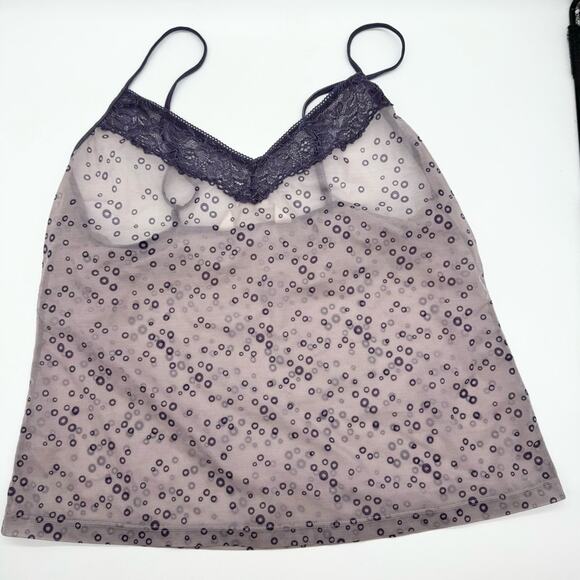 Y2K Whimsigoth Fairy Grunge Coquette Sheer Intimate Camisole Tank Top Purple M - Picture 6 of 12